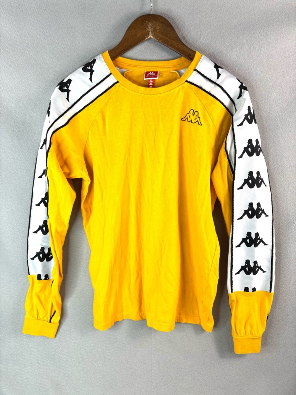Kappa M Women’s Yellow Long Sleeve Logo Tape Shirt